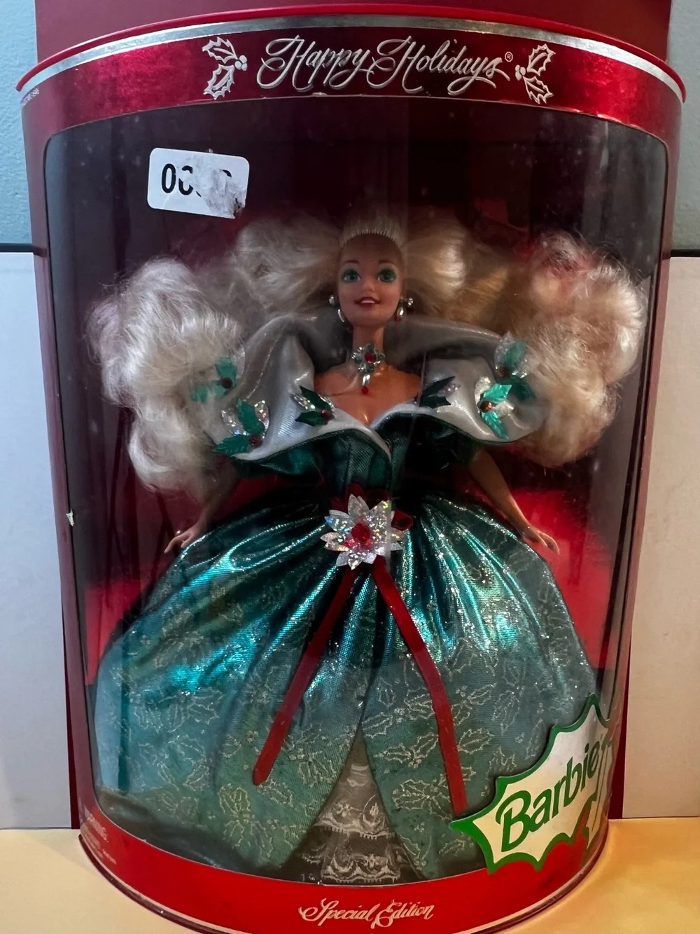Mattel Barbie Holiday Doll in Emerald Green and Silver Gown